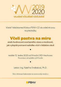 Valšské včelařské vzdělávání 2019-2020 - Včelí pastva na míru